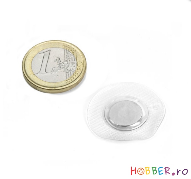 Magnet neodim disc pentru cusut cu PVC circular, diametru 12 mm